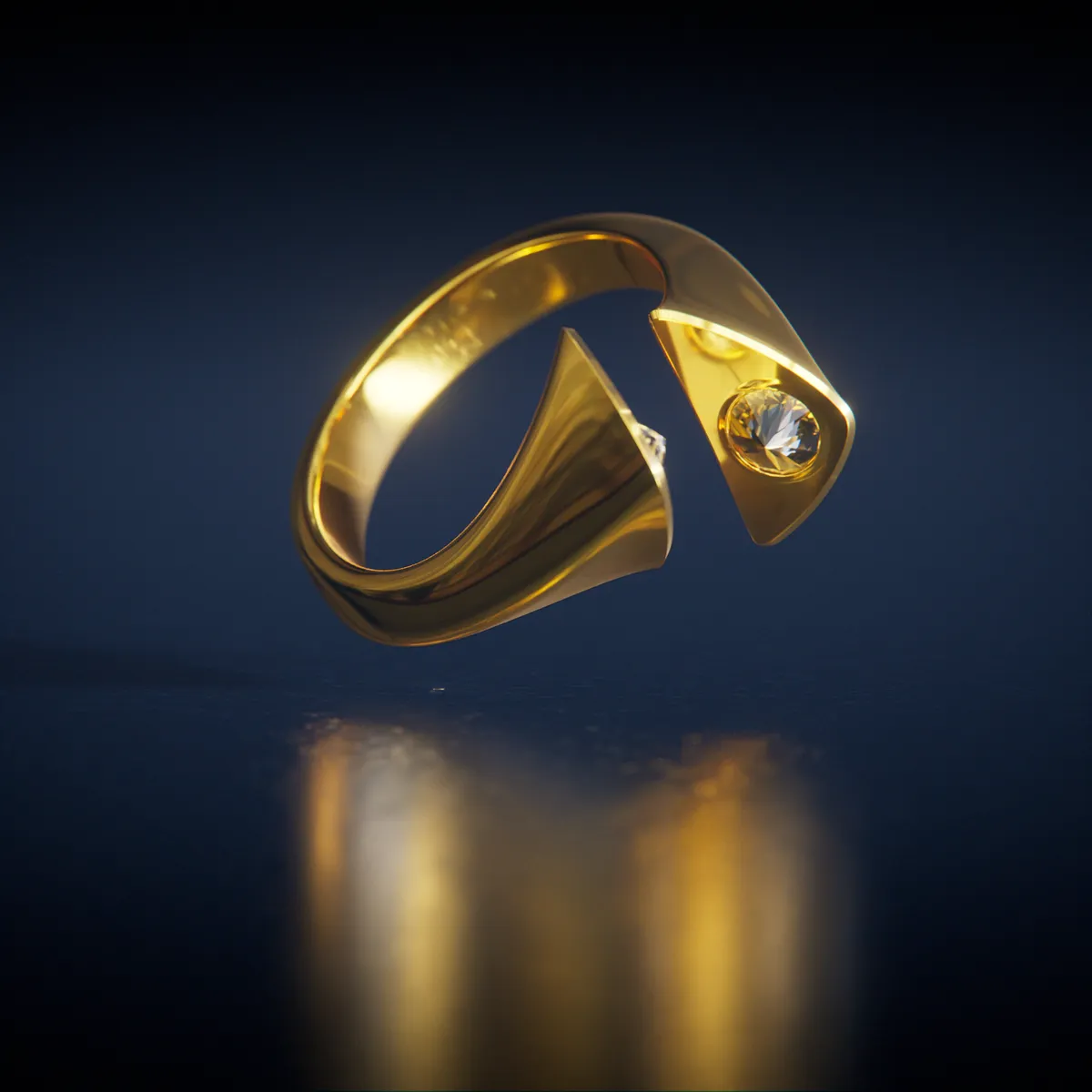 Gold Flip Ring