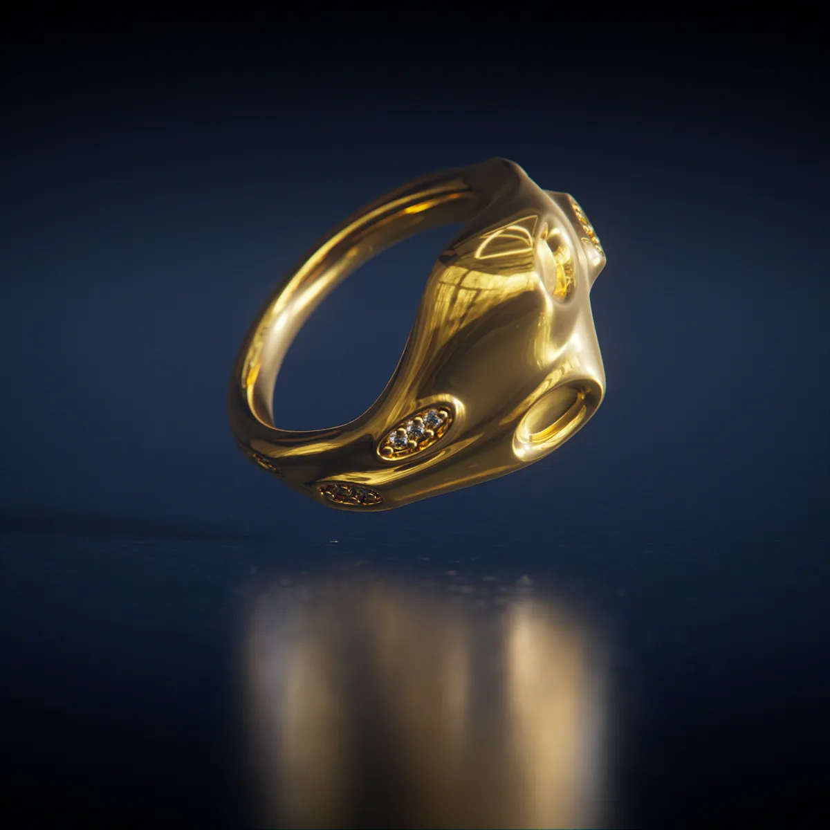 Gold Moon Ring
